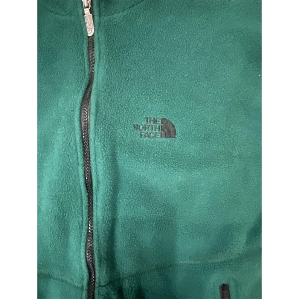 VTG The North Face Men's Denali Green Fleece Zip‎ Up Vest Large USA 90s Emerald